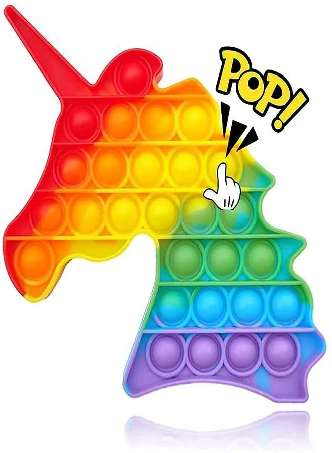 ZILLOQUIL Combo Pop Bubble, Fidget Popping Sounds Toy, Silicone Material, Relief Items Push Bubbles Toy for Autism Stress Reliever, Sensory Toy (Unicorn+Round Popit) - Image 5